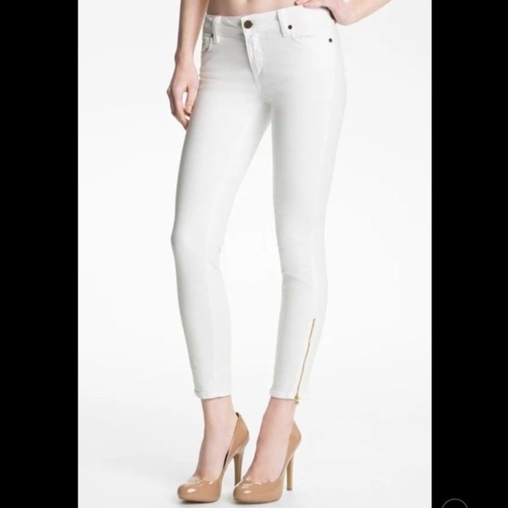 Paige Verdugo Ankle zip jeans optic white size 26